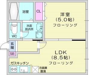 イーストコート1の物件間取画像